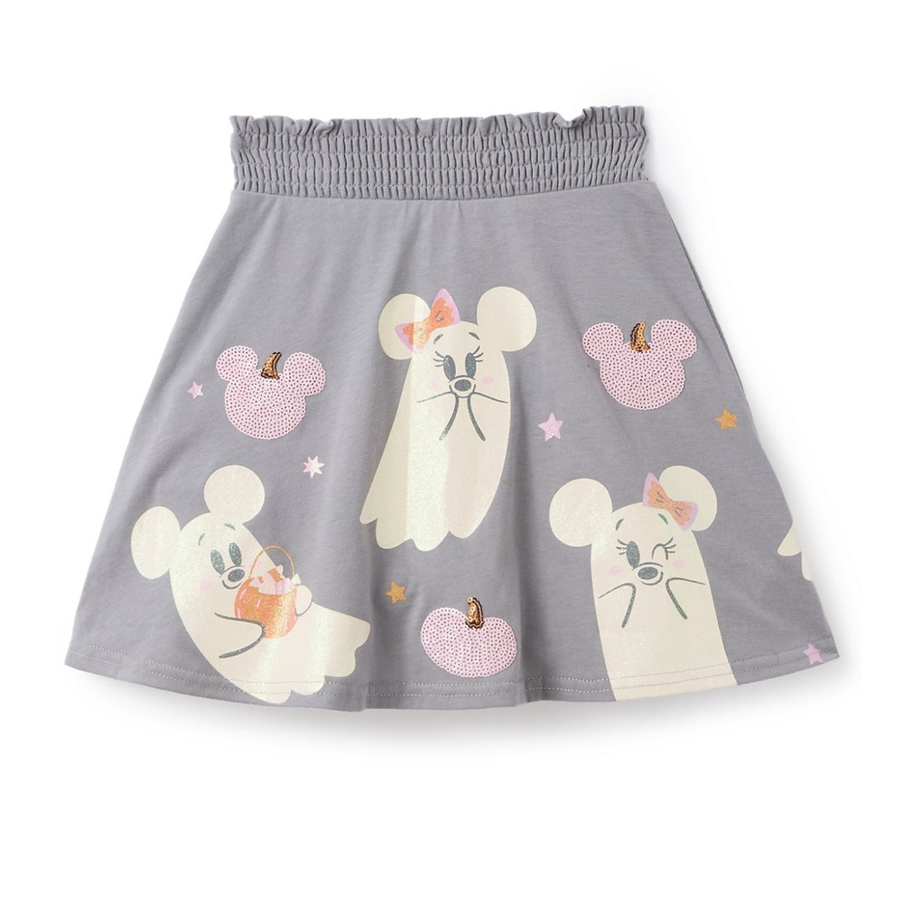 Disneyland Gray Skirt with Mouse ghost Print